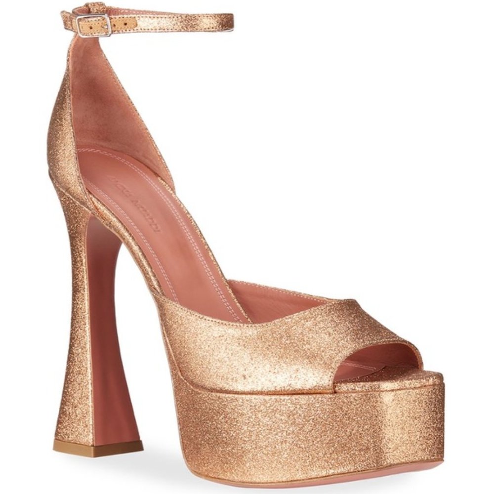 AMINA MUADDI BIANCA PLATFORM SHOES